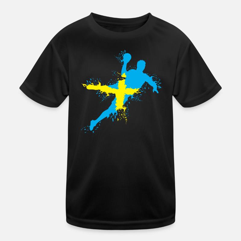 Équipe de handball Suède Lancer Explosion EC Logo icône T-shirt sport Enfant