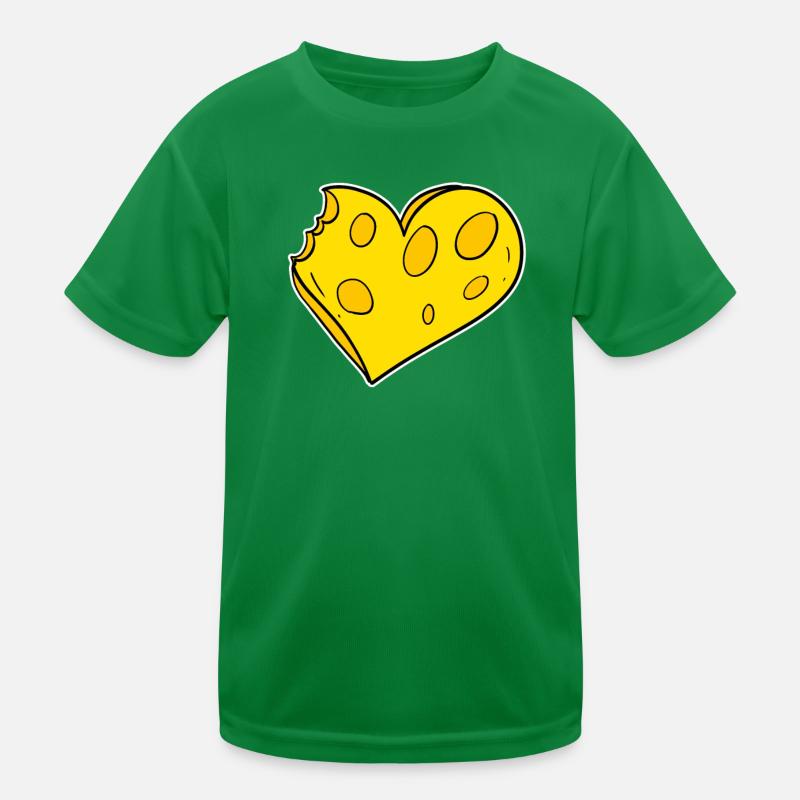 Käse Herz Kinder Funktions-T-Shirt