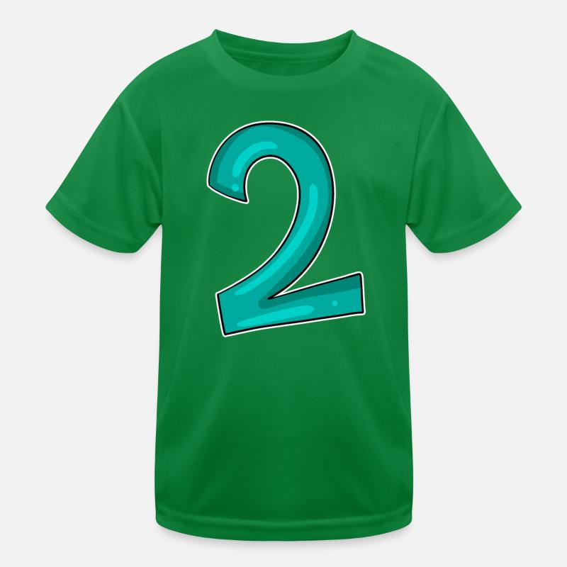 2 - Zahl - Nummer Zwei Kinder Funktions-T-Shirt