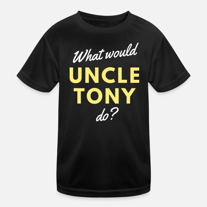 Uncle Tony - Kids Functional T-Shirt - black
