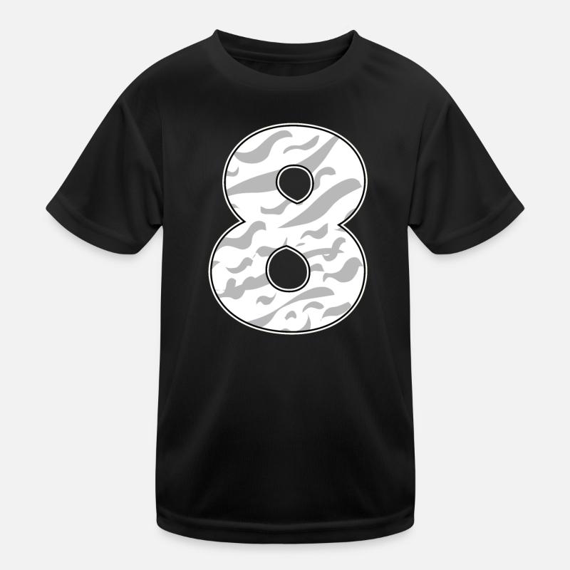 8 - Kinder Funktions-T-Shirt - Schwarz
