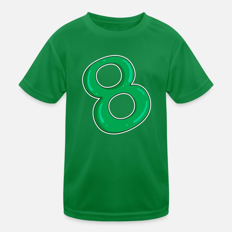 Eight - 8 - Green Kids Functional T-Shirt