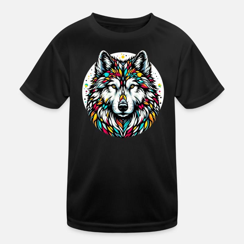 Wolf Kinder Funktions-T-Shirt