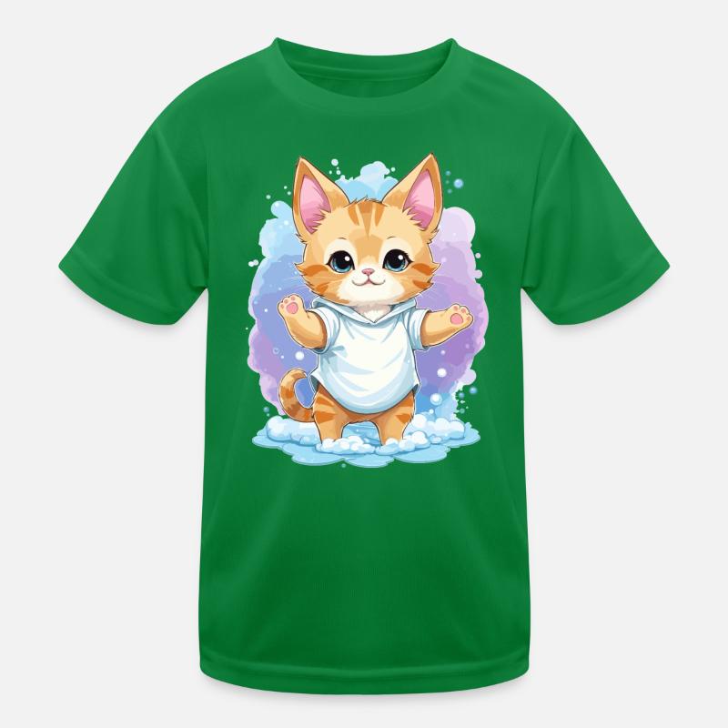Süße Baby Katze Kinder Funktions-T-Shirt