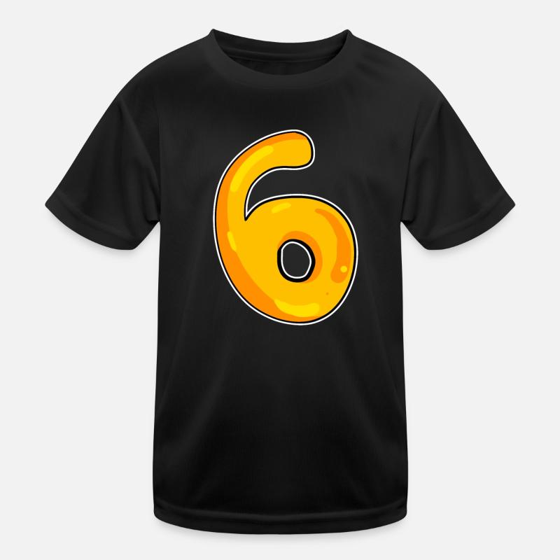 Number 6 Number Kids Functional T-Shirt
