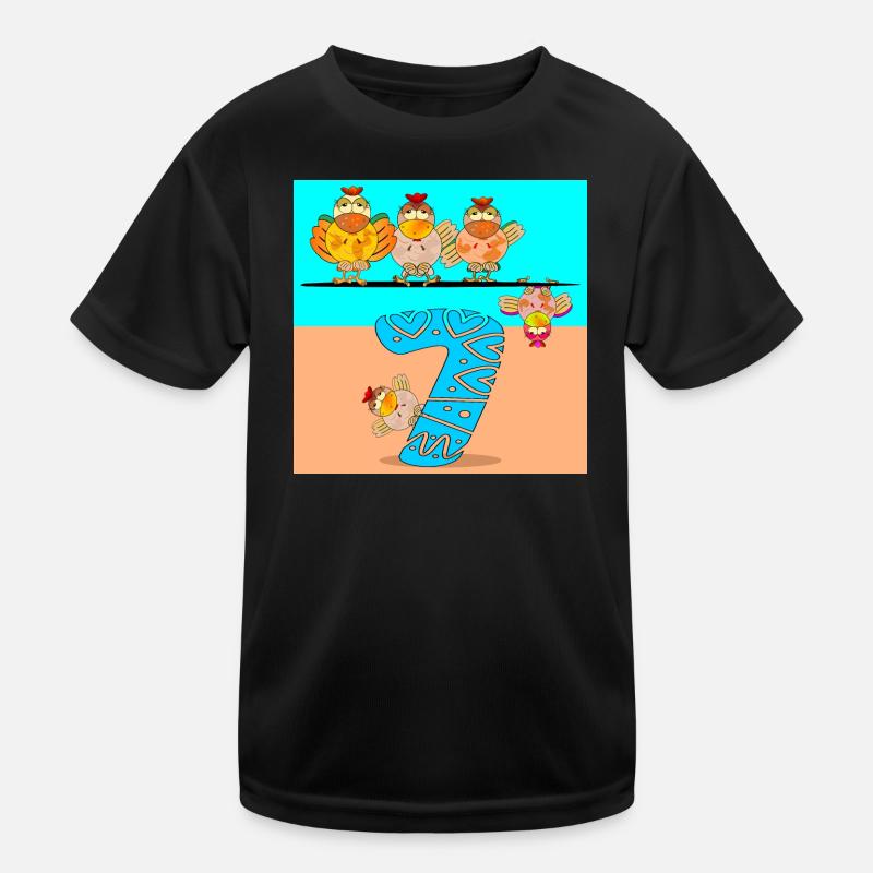 7ème Anniversaire Écolier - Polager Volaille T-shirt sport Enfant