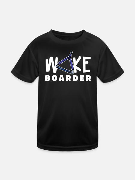 Surfing Kitesurfer Statement Wakeboard - T-shirt sport Enfant - noir - Devant