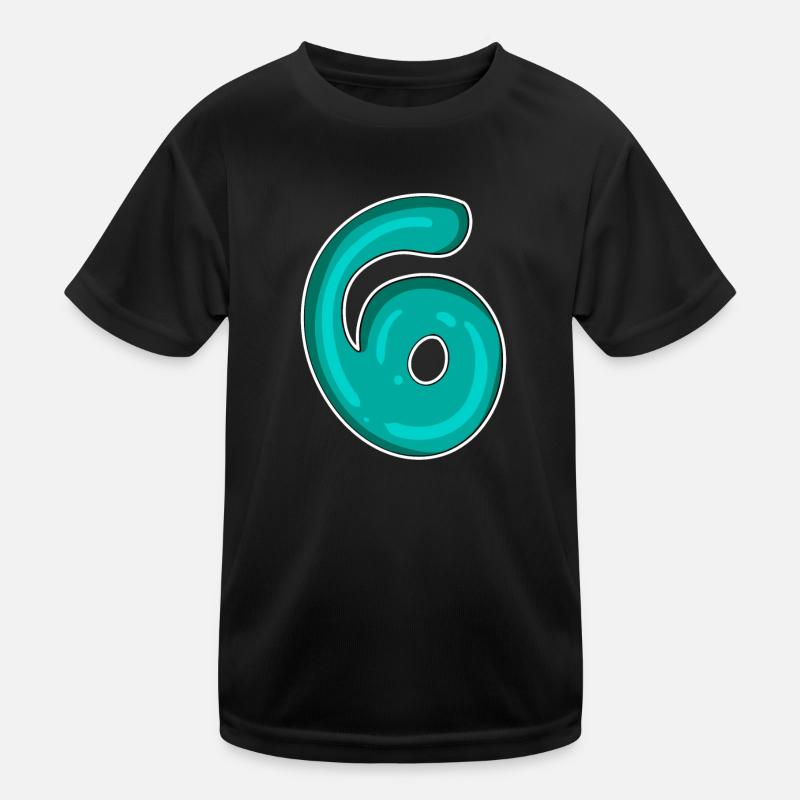 Number 6 Number Kids Functional T-Shirt