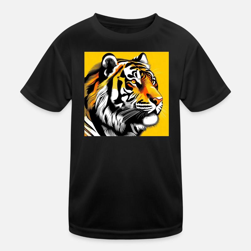 Tiger Pop Art Kinder Funktions-T-Shirt