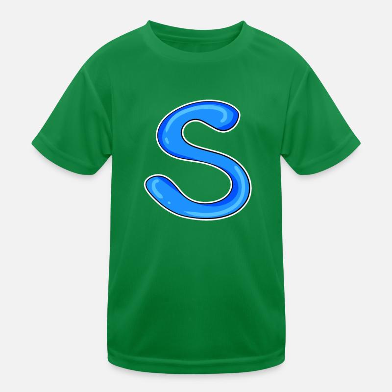Buchstabe S Anfangsbuchstabe Kinder Funktions-T-Shirt
