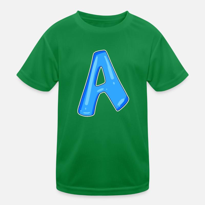 Buchstabe A Anfangsbuchstabe Kinder Funktions-T-Shirt