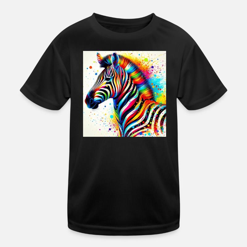 Zebra Kinder Funktions-T-Shirt