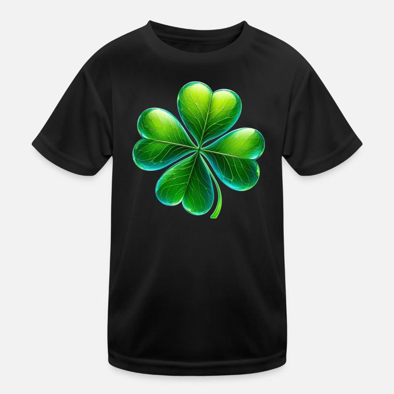 Vierblättriges Kleeblatt Kinder Funktions-T-Shirt