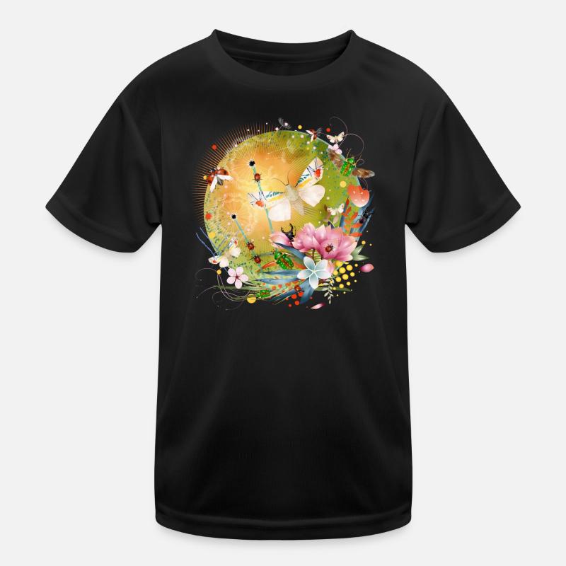 Le monde coloré des insectes et des papillons T-shirt sport Enfant