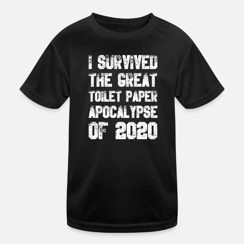 Toilet Paper Apocalypse Kids Functional T-Shirt