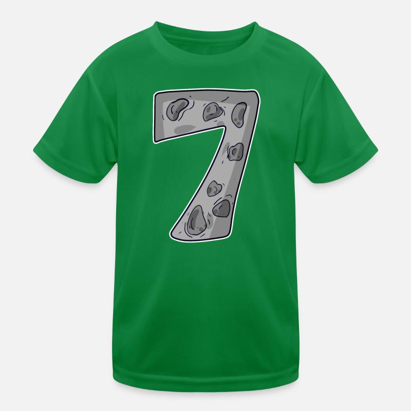 7 Zahl Sieben Nummer Symbol Zeichen Kinder Funktions-T-Shirt