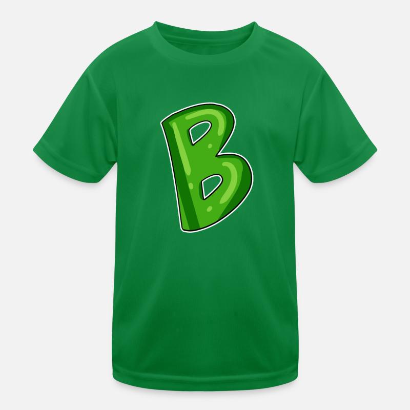 Buchstabe B - Anfangsbuchstabe B Kinder Funktions-T-Shirt