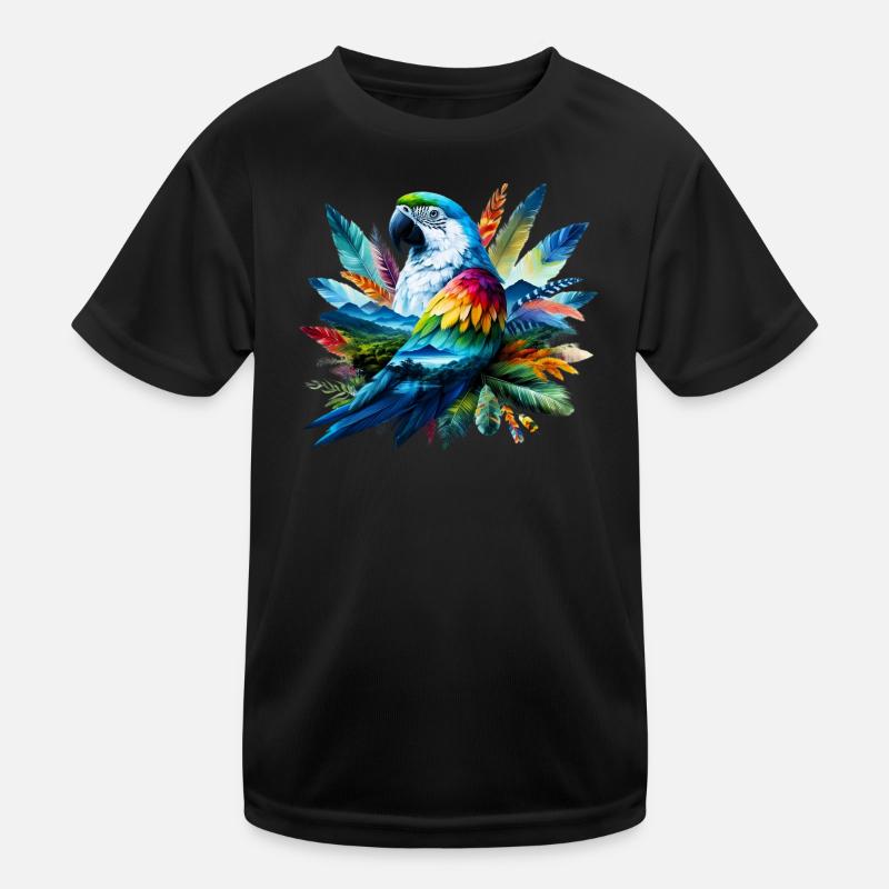 Papagei Kinder Funktions-T-Shirt
