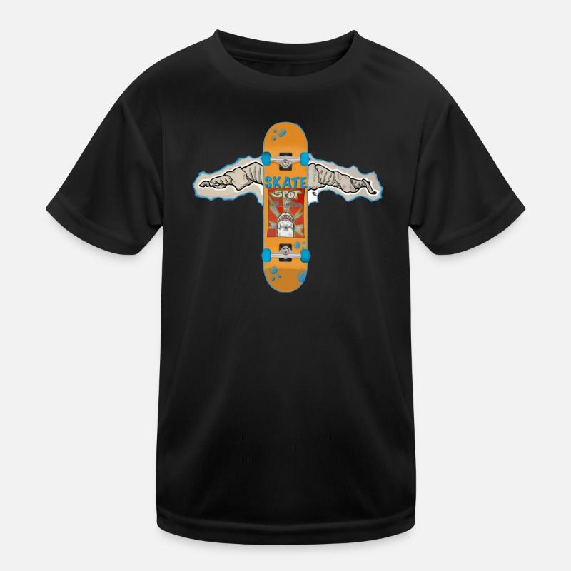 Skateboard wings Kinder Funktions-T-Shirt