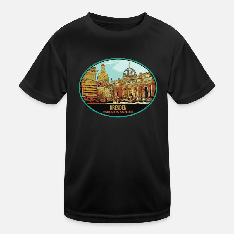 Historic Dresden: Captivating central charm Kids Functional T-Shirt