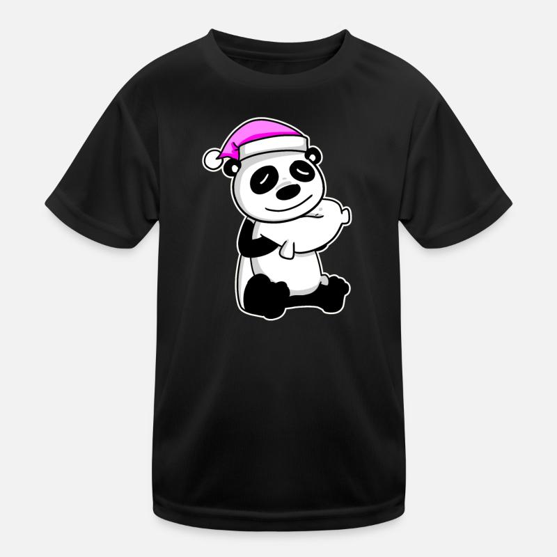 Panda Tired Sleeping Sleeping Girl Kids Functional T-Shirt