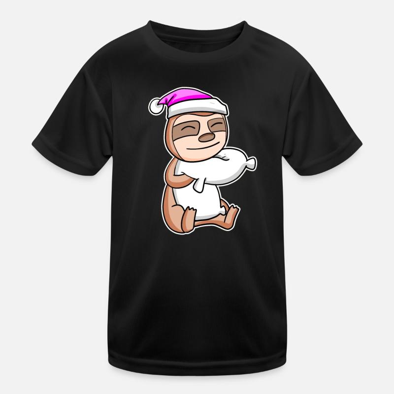 Sloth Tired Sleeping Sleeping Girl Kids Functional T-Shirt