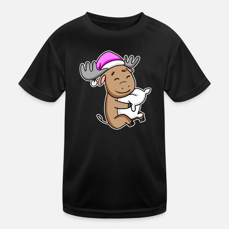 Moose Tired Sleeping Sleeping Girl Kids Functional T-Shirt