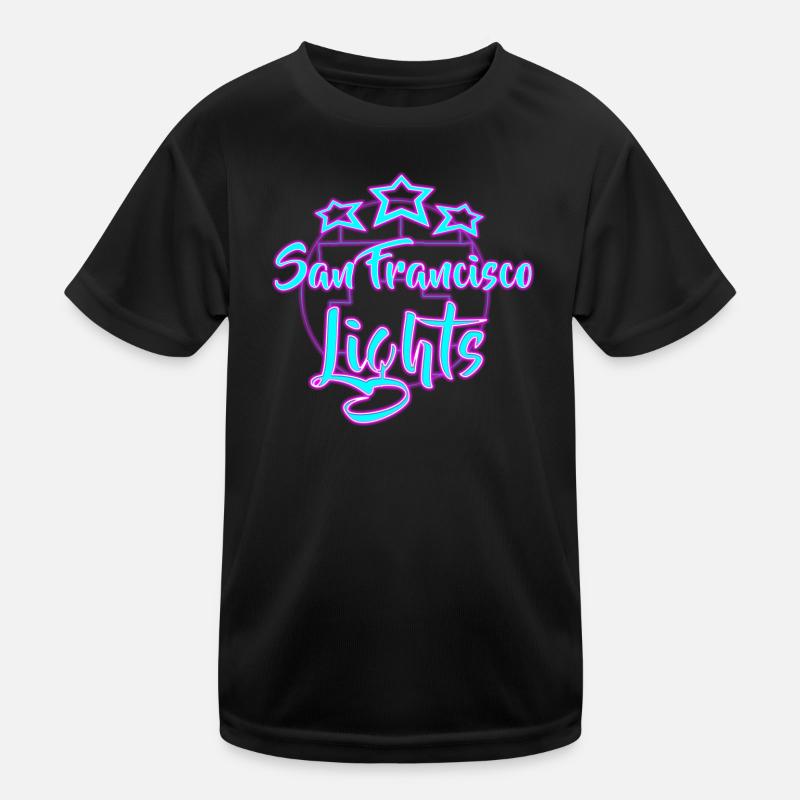 Neon San Francisco Lichter Design Kinder Funktions-T-Shirt