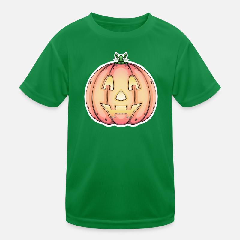 Halloween Pumpkin Jack-o'-Lantern Design Kids Functional T-Shirt