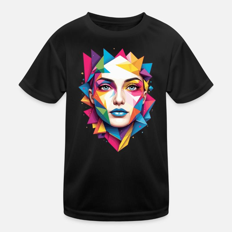 Moderne ansigtskunst Funktionsshirt til børn