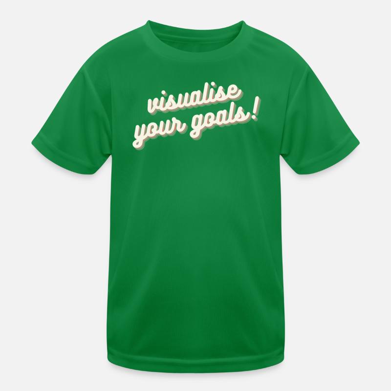 Visualisez vos objectifs Motivation Mentalité Chemise T-shirt sport Enfant