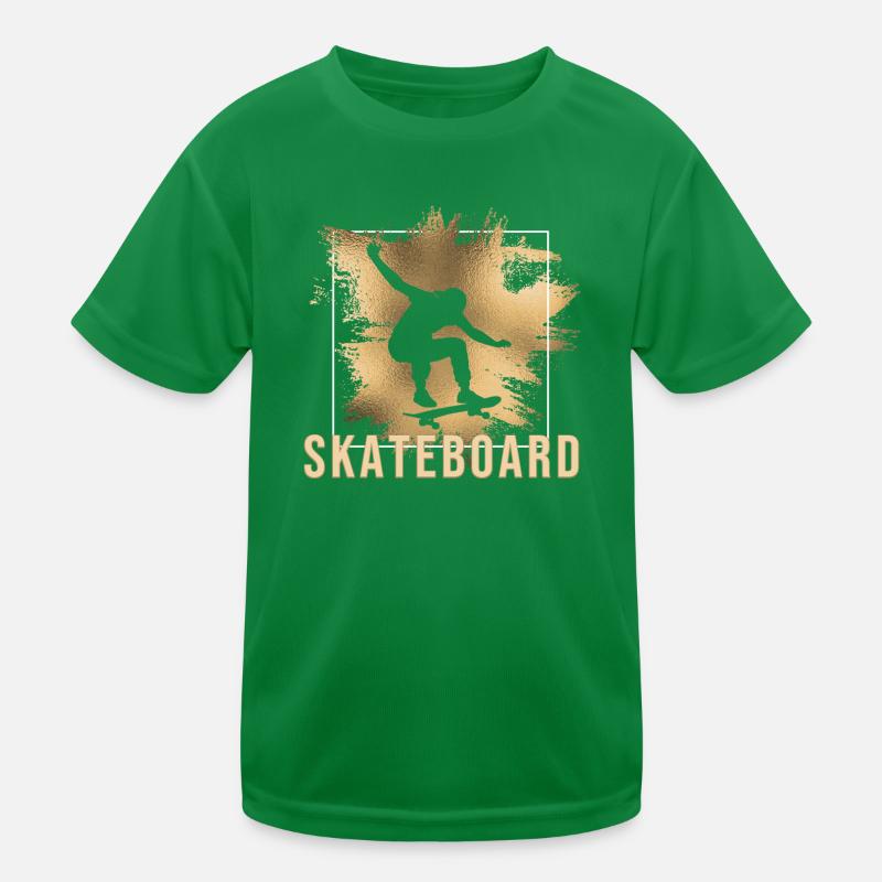 Skateboard Kinder Funktions-T-Shirt