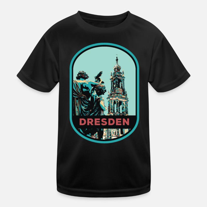 Illustration: Cathédrale Hofkirche, Dresde T-shirt sport Enfant