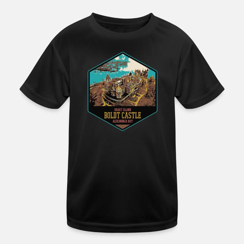 Schloss Boldt: Romantik auf der Herzinsel Kinder Funktions-T-Shirt