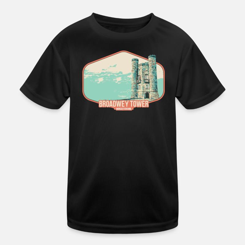 Illustration Broadwey Tower, Worcestershire Kinder Funktions-T-Shirt