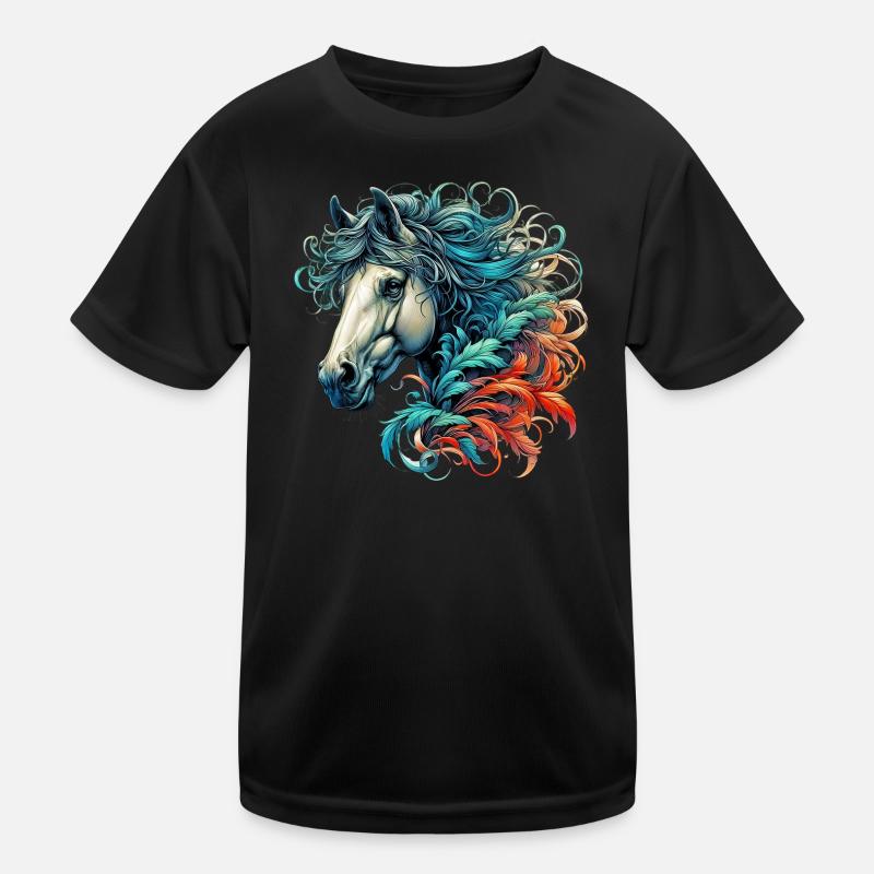 Pferd Kinder Funktions-T-Shirt