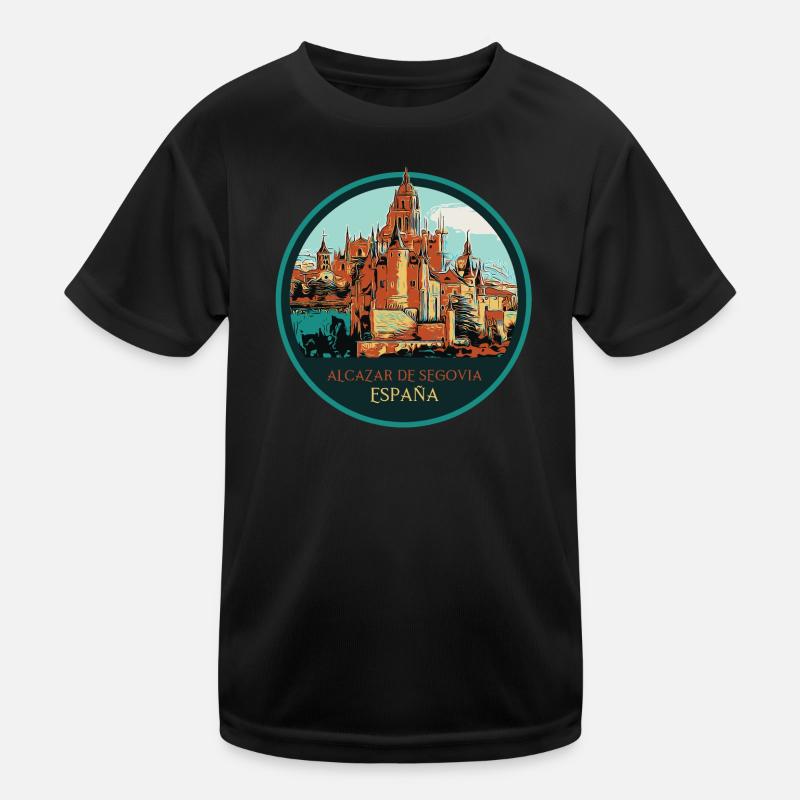 Alcázar von Segovia, Spanien Illustration Kinder Funktions-T-Shirt