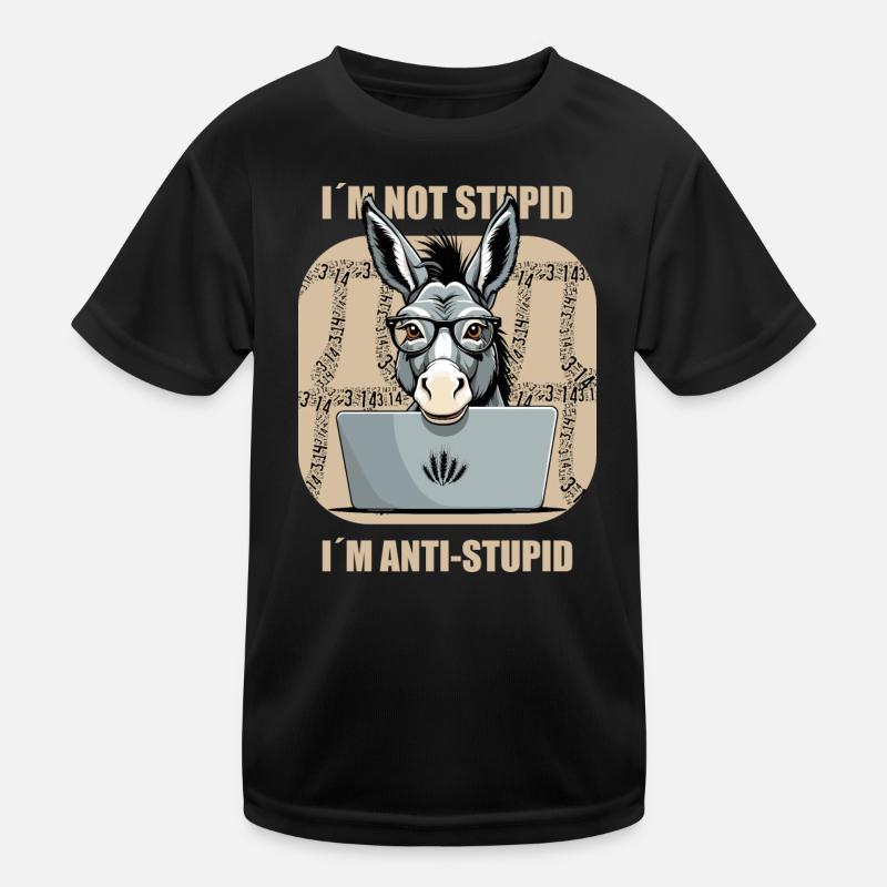 Schlauer Nerd Esel Kinder Funktions-T-Shirt