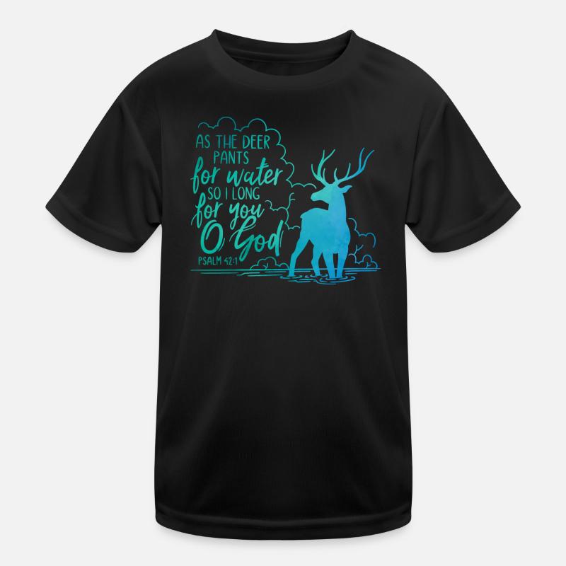 As the deer pants for water Kinder Funktions-T-Shirt