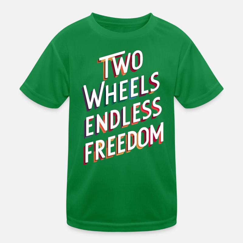 Endless Freedom Bicycle Design Kids Functional T-Shirt