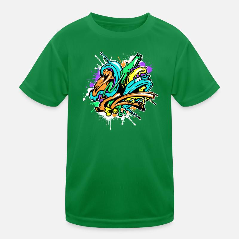 Art Graffiti Street Art Wildstyle Sprayer Kids Functional T-Shirt