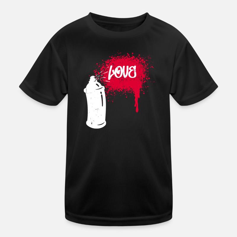 Spraydose Graffiti Sprayer Zeichnen Illustration Kinder Funktions-T-Shirt