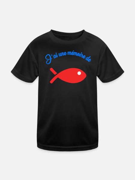 FISH. MEMORY - Kids Functional T-Shirt - black - Front