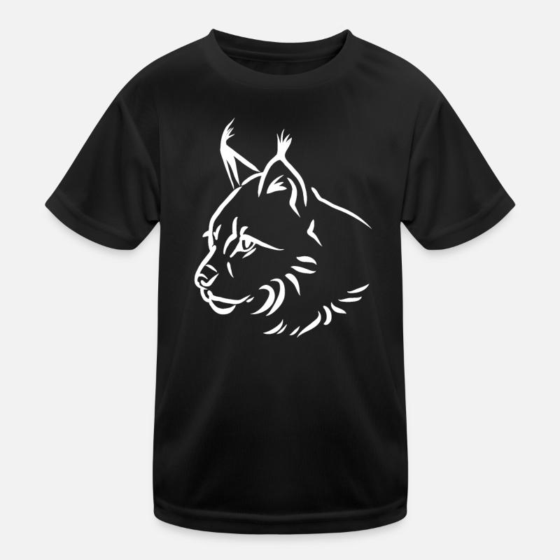 Luchs Portrait Kinder Funktions-T-Shirt