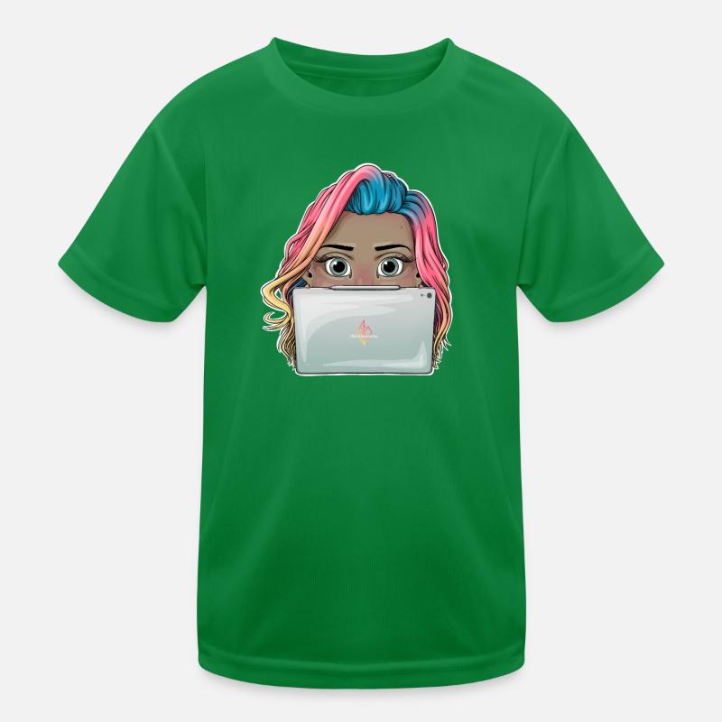 Lebendiges Reva Prisma arbeitendes Mädchen Design Kinder Funktions-T-Shirt