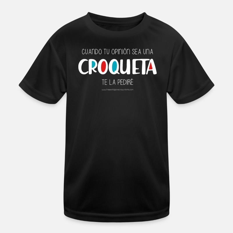Krokette (dunkel) Kinder Funktions-T-Shirt