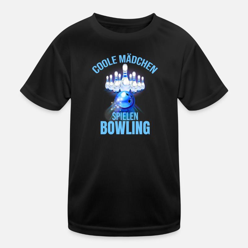 Coole Mädchen spielen Bowling Kinder Funktions-T-Shirt