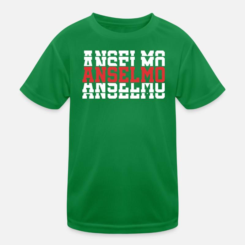 t-shirt Anselmo t-shirt gift idea stacked text Kids Functional T-Shirt