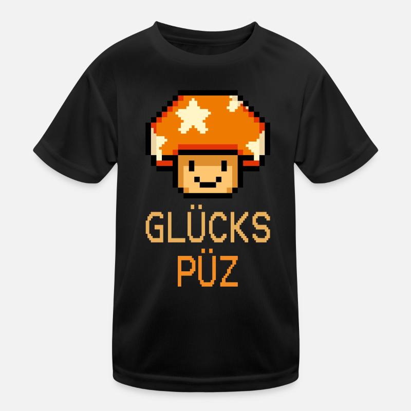 Glückspüz - Lucky Guy, Dialect, Pixel Kids Functional T-Shirt