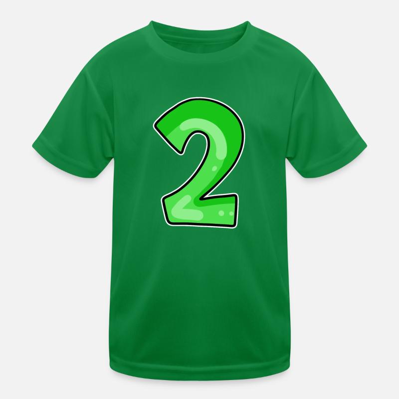 Two - 2 - Number Number Kids Functional T-Shirt